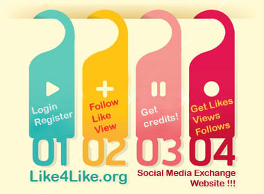 شرح موقع " Like 4 Like " لزيادة  اعجابات صفحاتك على الفيس بوك وتويتر ويوتيوب وجوجل ..إلخ