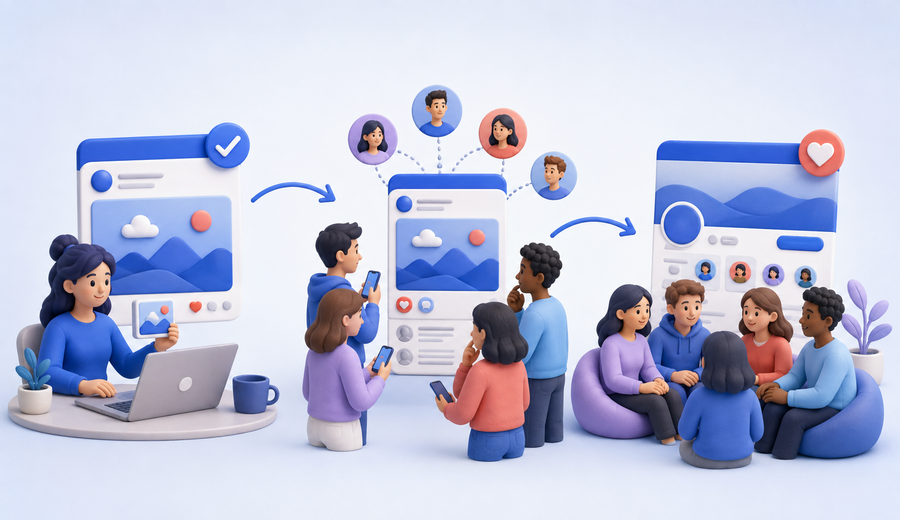 Useful Facebook content leads people from discovery to page visits and voluntary follows