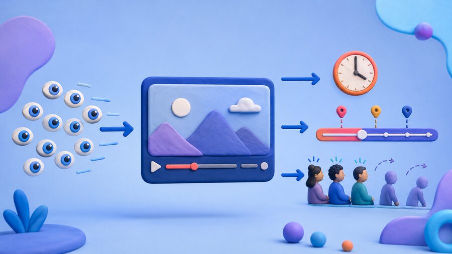 View signals separated from watch time and audience retention