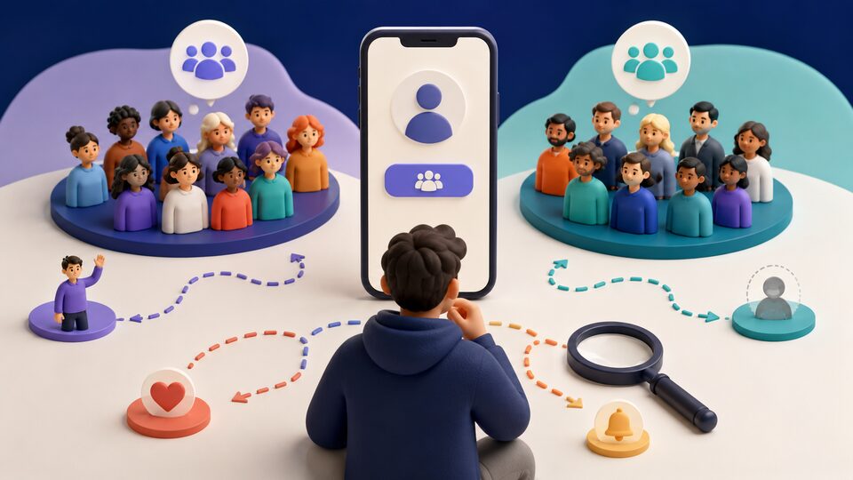 Creator examining changes between two follower groups and several possible reasons for the difference