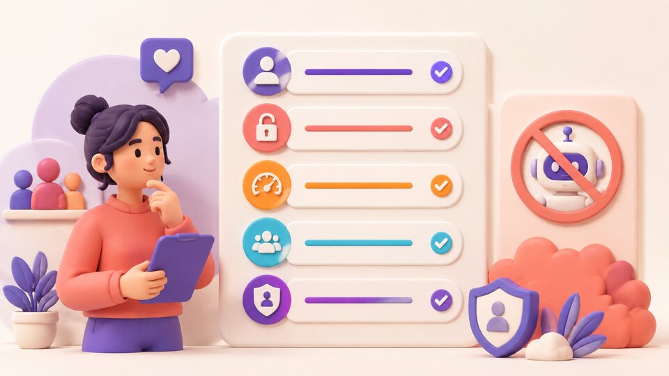 Creator comparing a protected real-user follower community with an automated credential-risk path