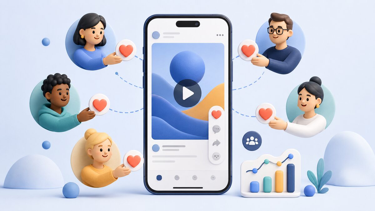 Community-Mitglieder reagieren freiwillig auf ein öffentliches Kurzvideo