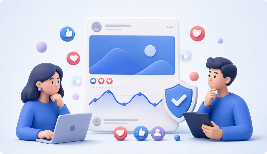 Facebook engagement signals fluctuate while real participants monitor safety and account conditions