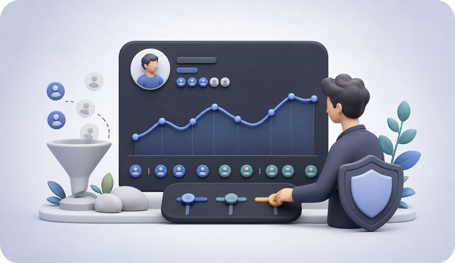 Twitter follower delivery rises and falls while pacing, filtering and retention are monitored